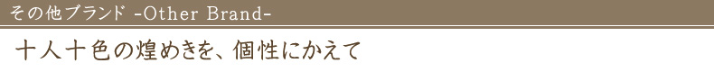 ̑uh -Other Brand-@\l\F߂Aɂ