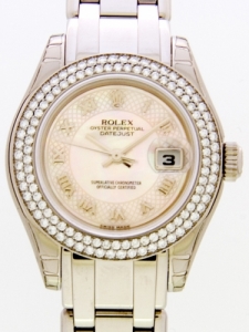 ピンクシェル ミリヤードローマン ベゼルダブルダイヤ WG